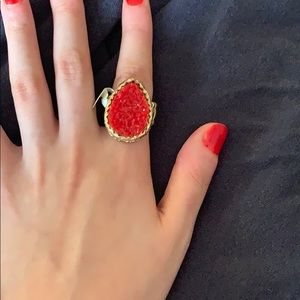 RED STONE ring